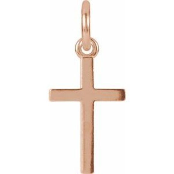 Kazi Luxury Posh Mommy Cross Charm - 14K Rose